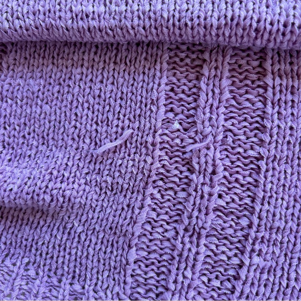 Vintage 90s Style ML Classics Purple Knit Tank Top, Y2K Boho Sweater Top - Picture 8 of 8